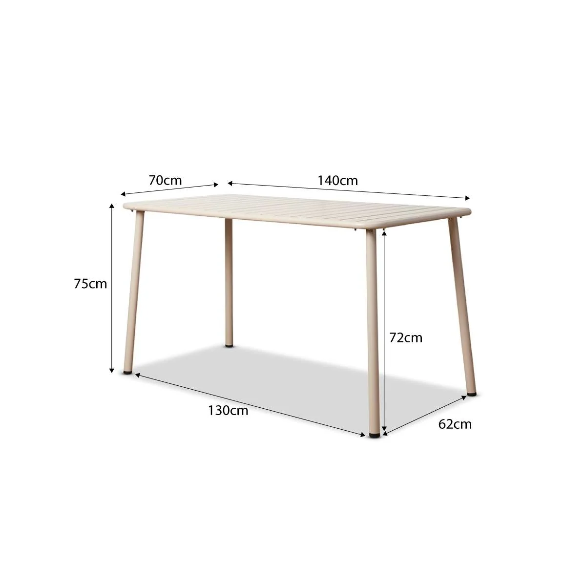 Ravello Outdoor Five Piece Dining Set Beige - Image 4