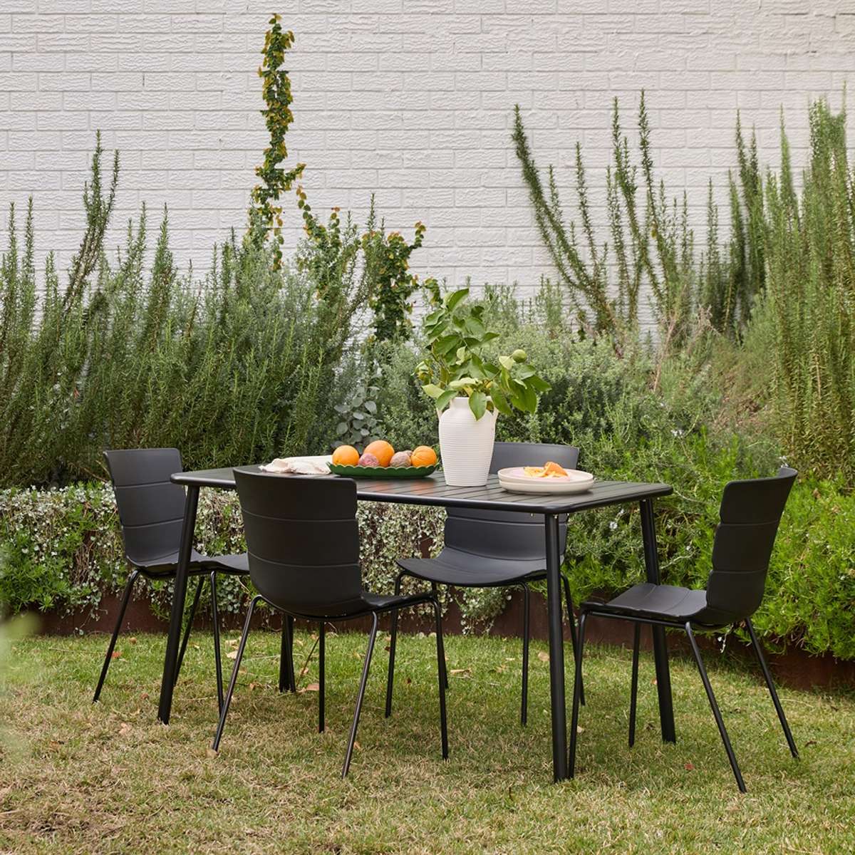 Ravello Indoor/Outdoor Dining Chair - Set of Two - Black - Image 6
