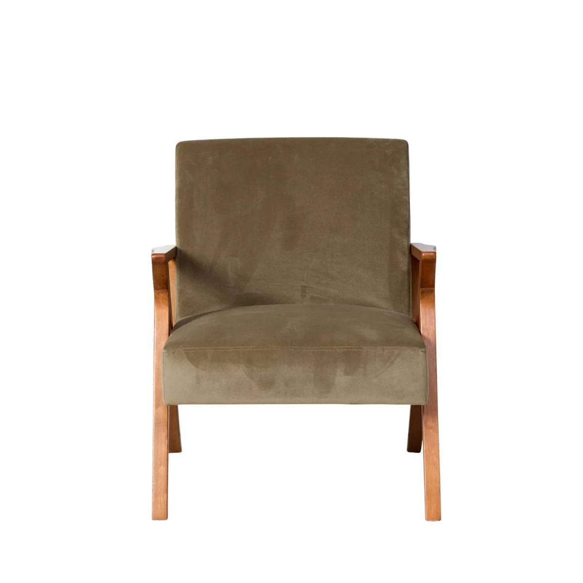 Ray Velvet Occasional Chair - Sage/Walnut - Image 7