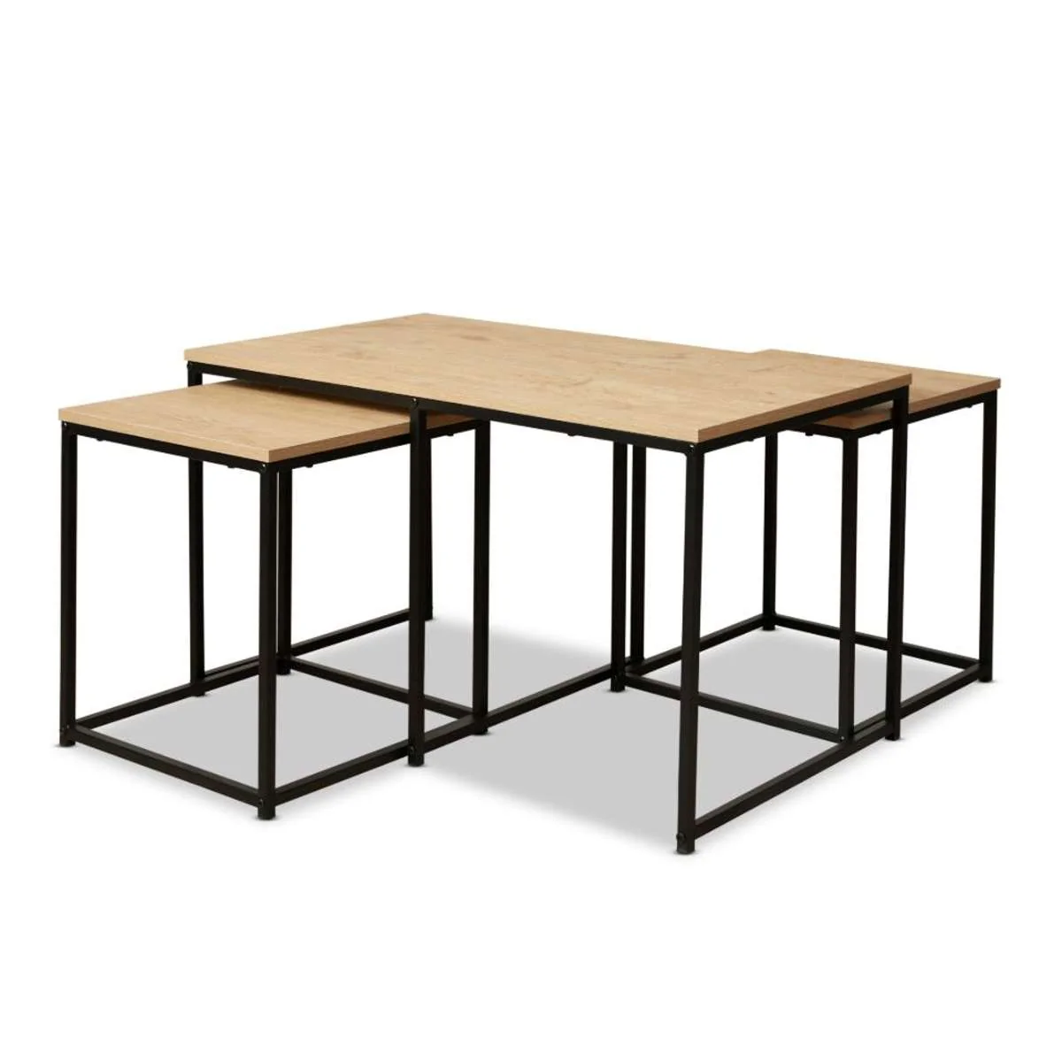 Reese Coffee and Side Table Set - Natural/Black - Image 11