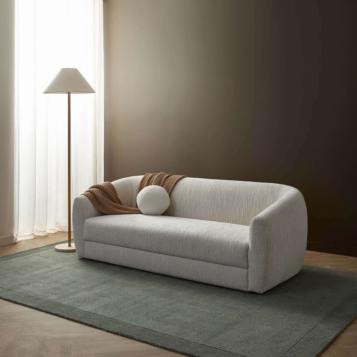 Reign 2.5 Seater Sofa - Cream - Image 3