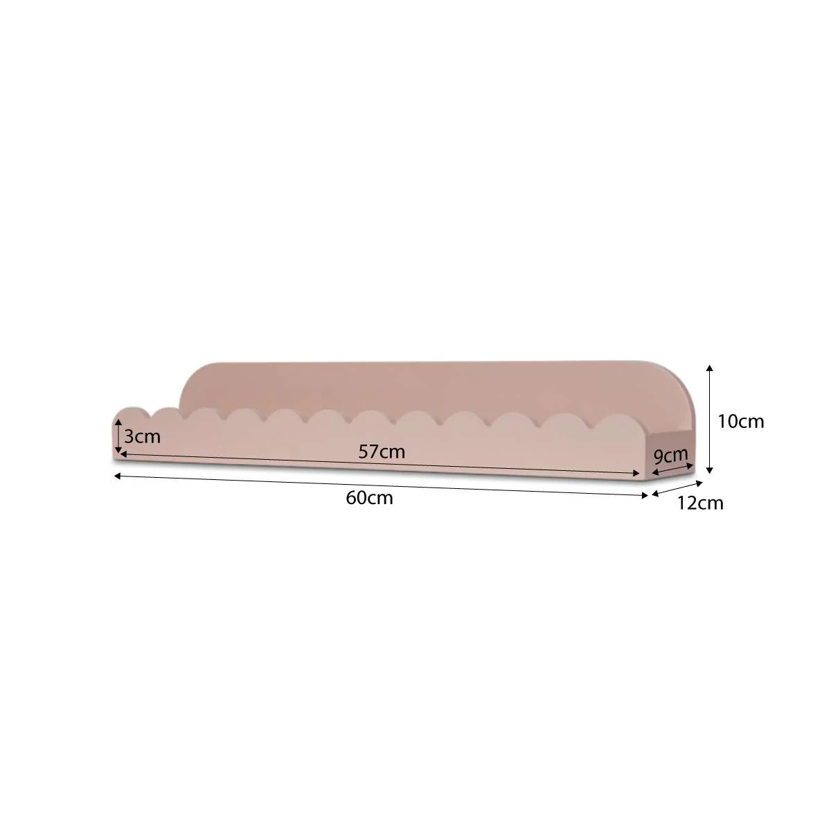 Sarah Scalloped Wall Shelf - Pink - Image 10