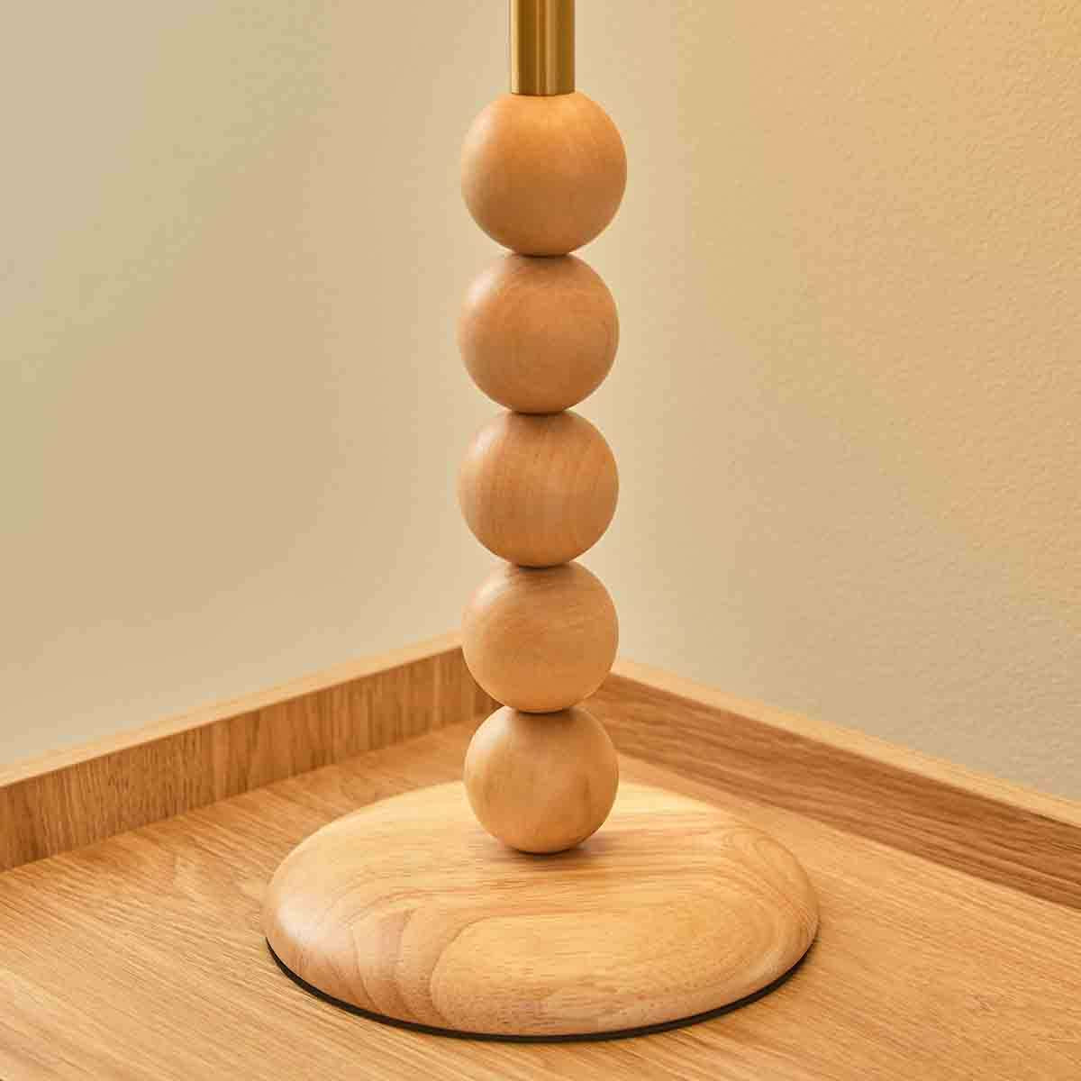 Skyla Sphere Wooden Ball Table Lamp - Image 5