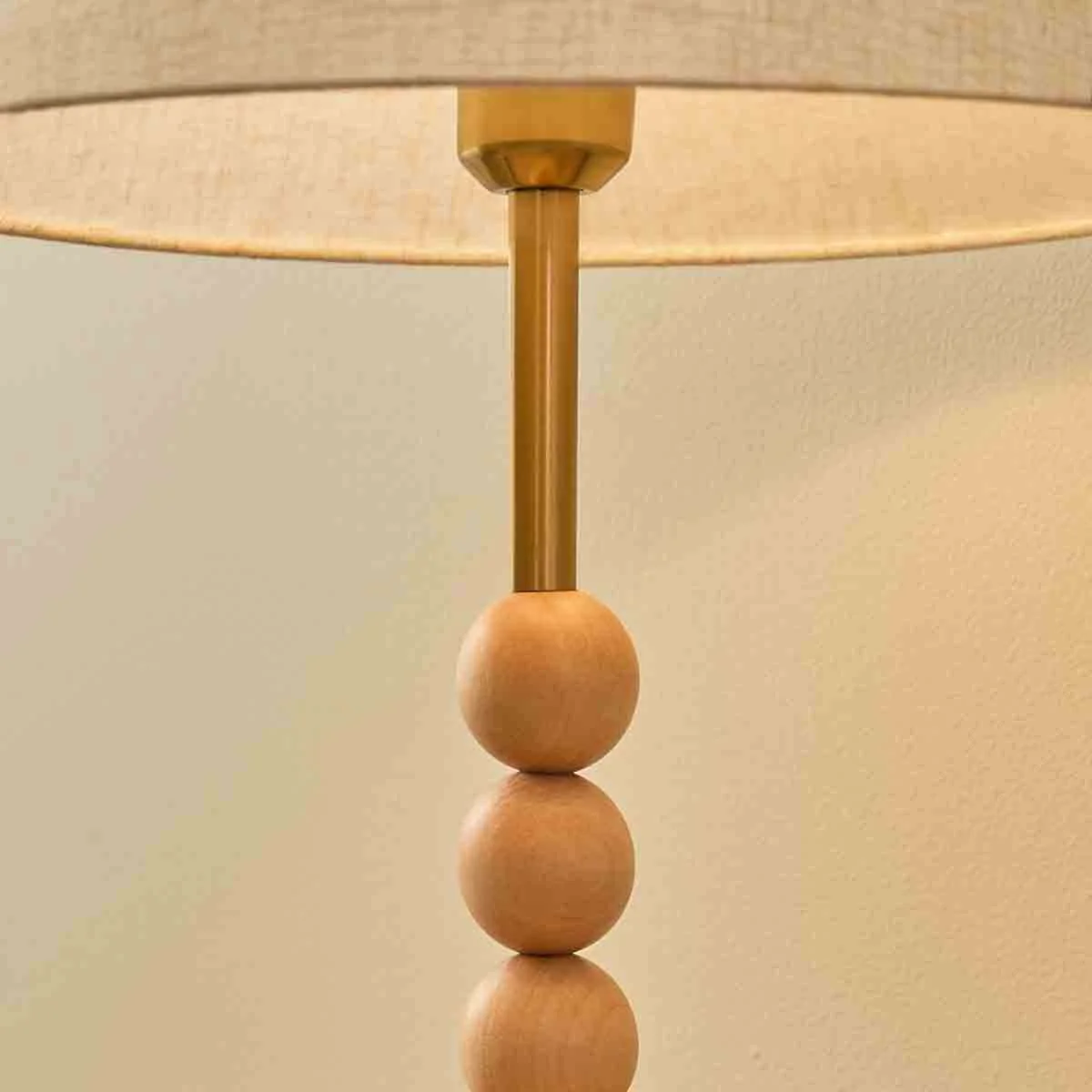 Skyla Sphere Wooden Ball Table Lamp - Image 6