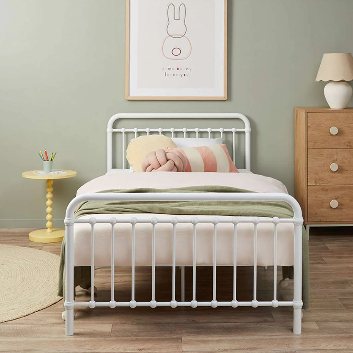 Sonata Bed - King Single - White - Image 6