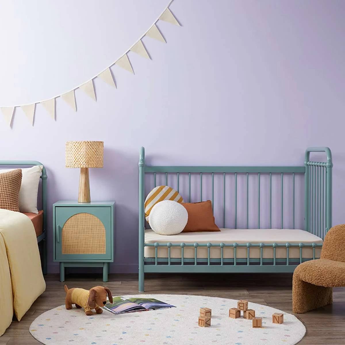 Sonata Cot Toddler Bed Conversion - Sage Green - Image 3