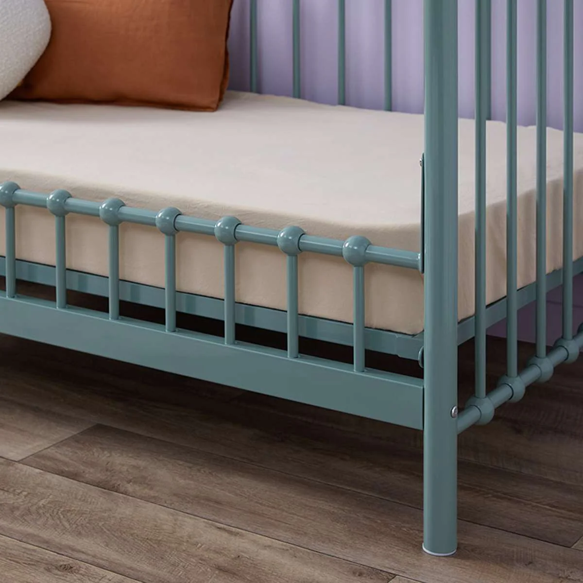 Sonata Cot Toddler Bed Conversion - Sage Green - Image 6