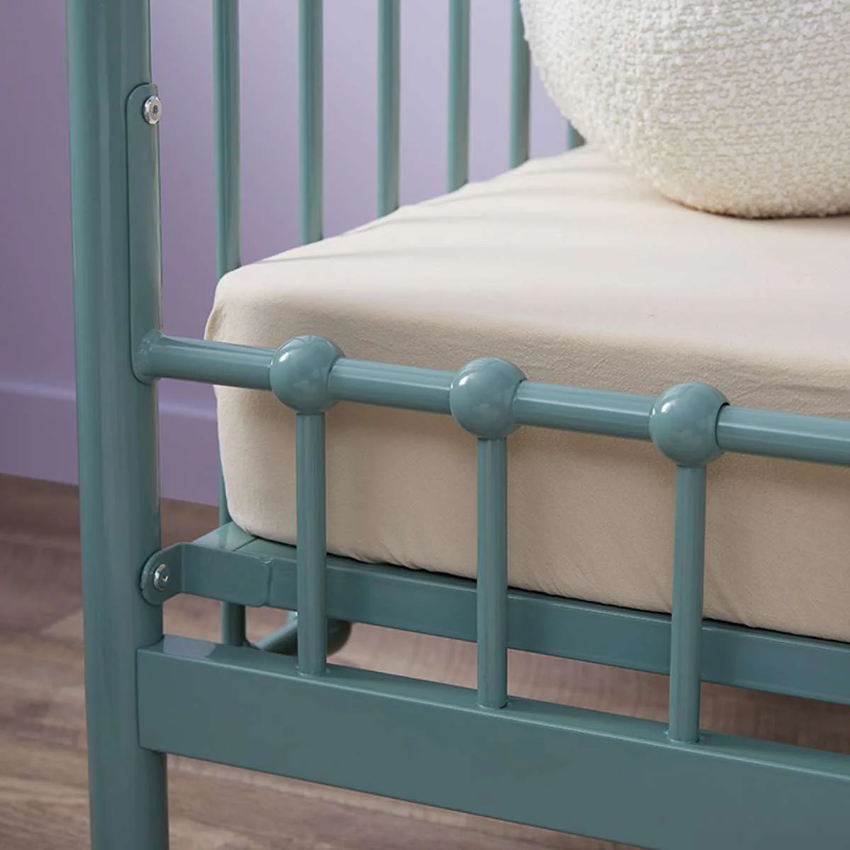 Sonata Cot Toddler Bed Conversion - Sage Green - Image 7