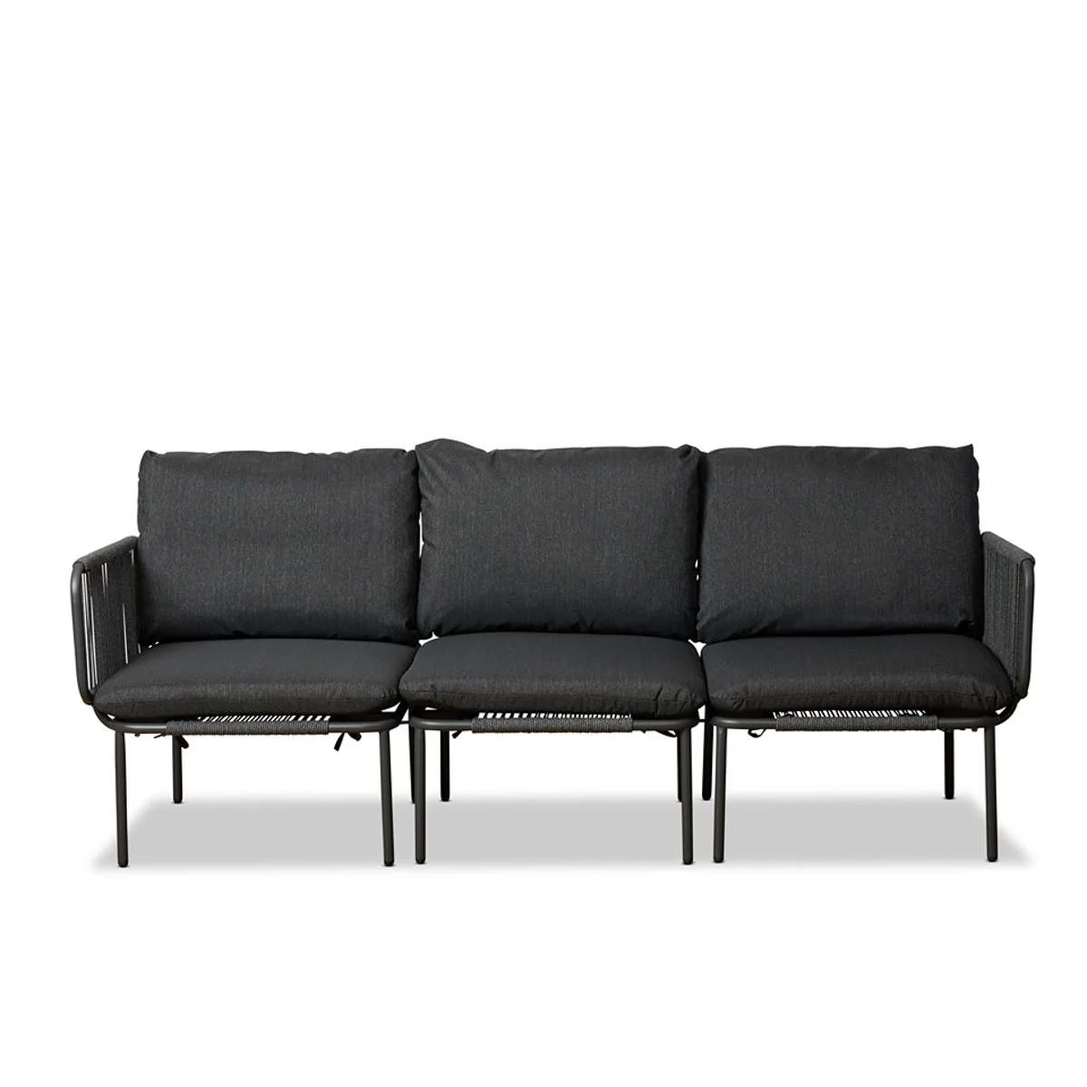Sorrento Outdoor Three Seater Sofa - Charcoal - Image 7
