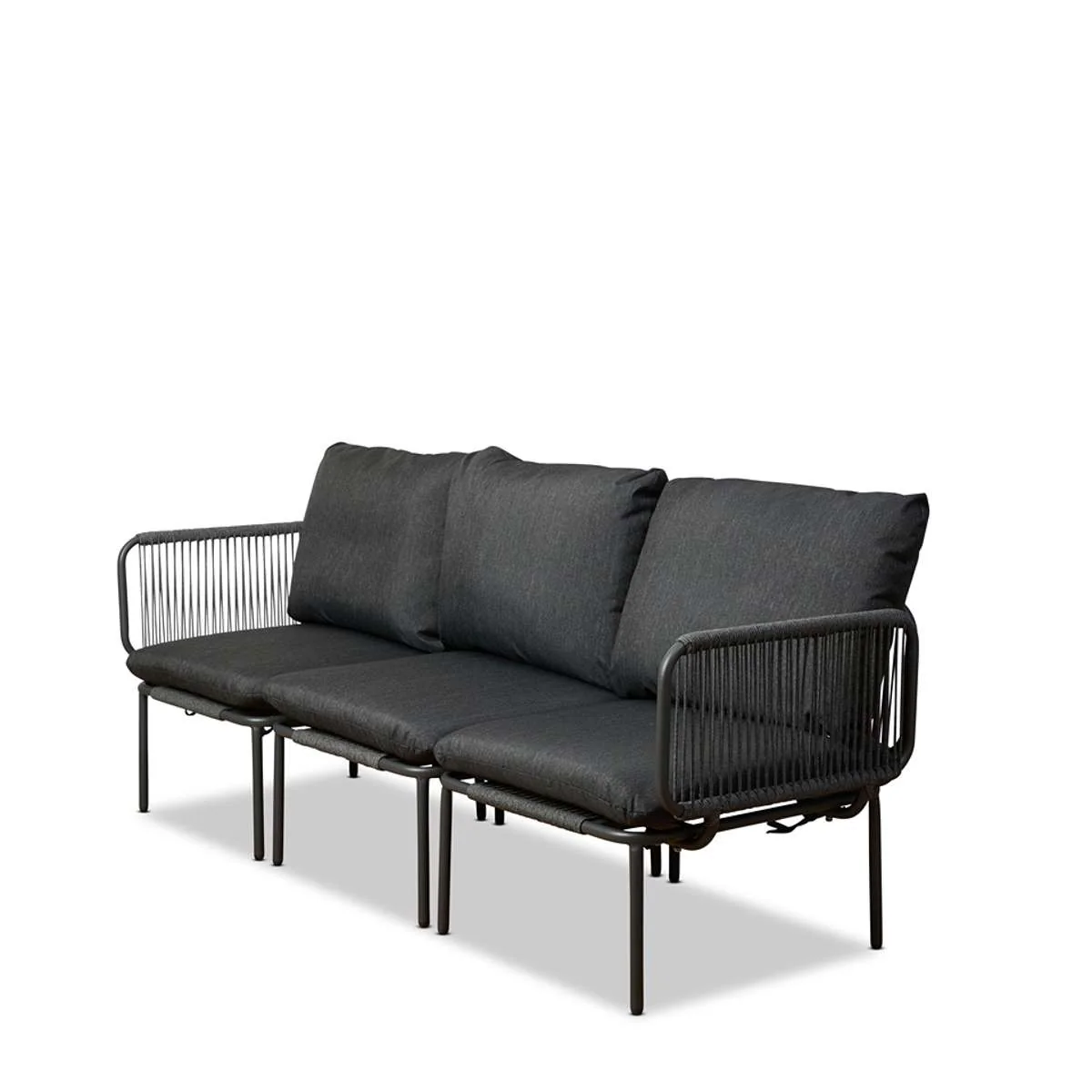 Sorrento Outdoor Three Seater Sofa - Charcoal - Image 8