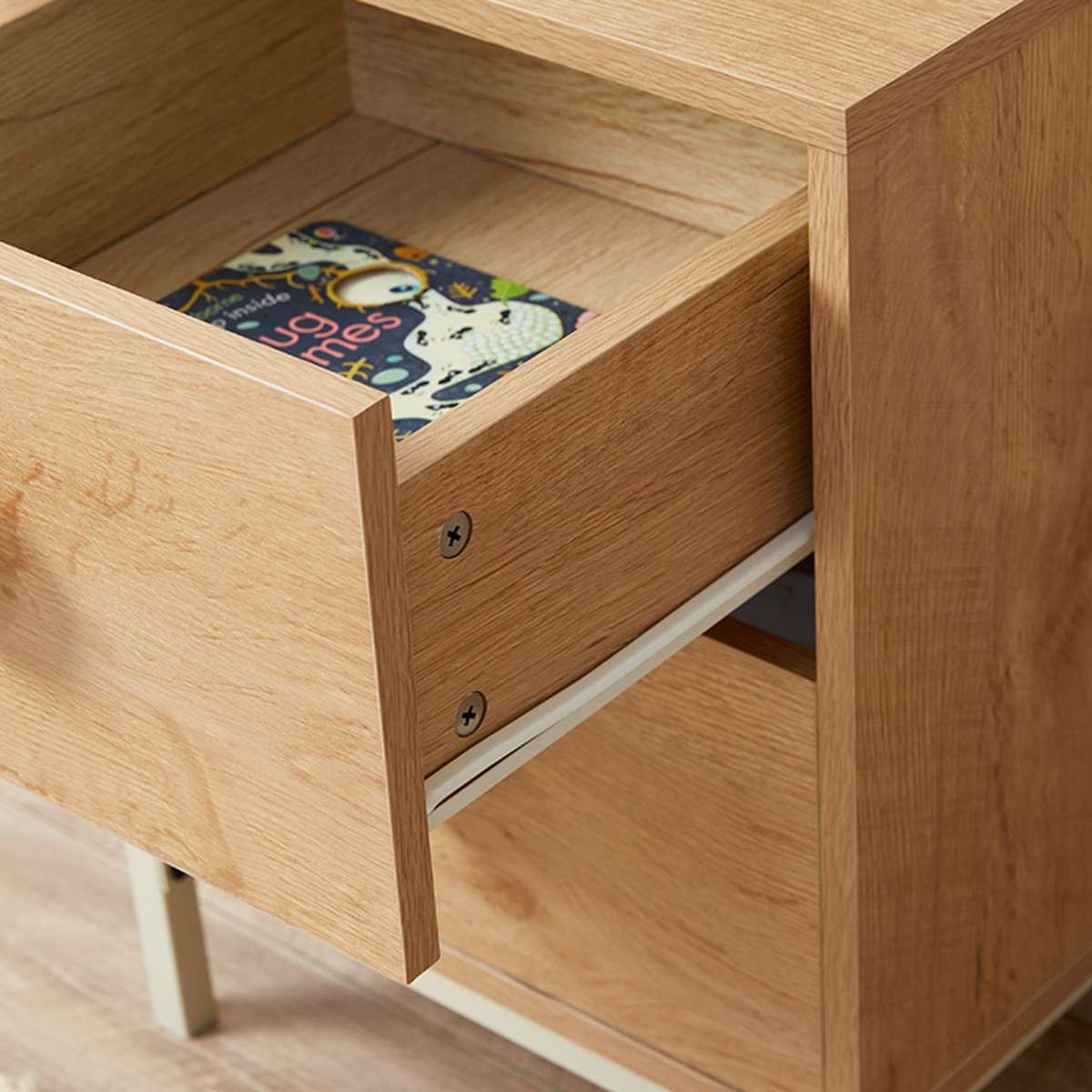 Spotty Bedside Table - Cream - Image 4