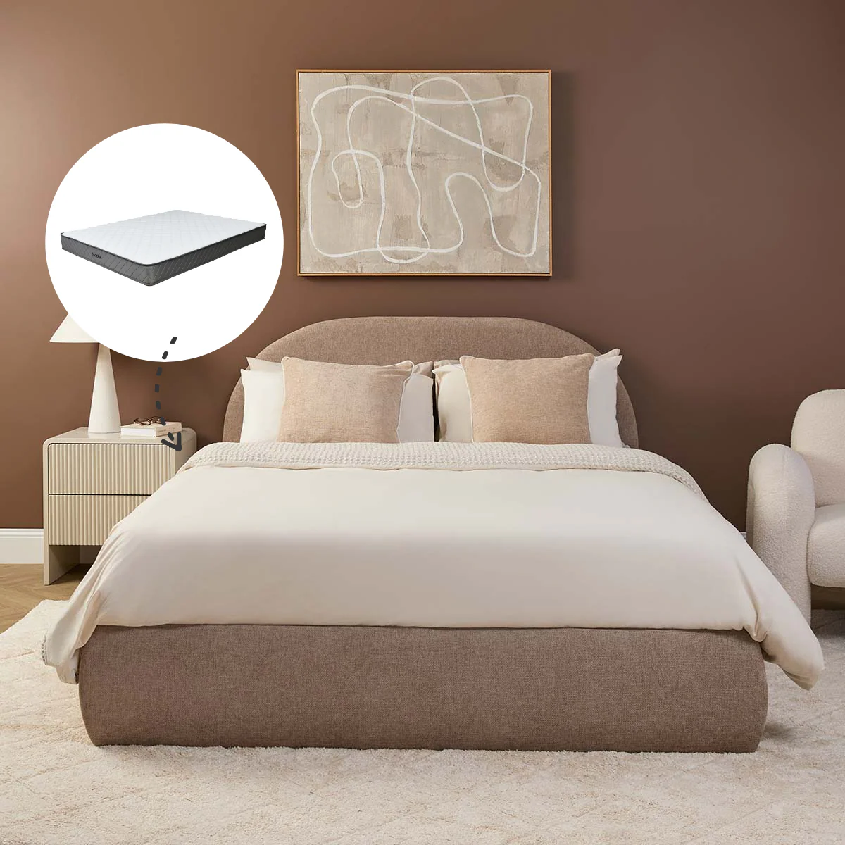 Tanner Storage Queen Bed and Vale Queen Mattress Bundle