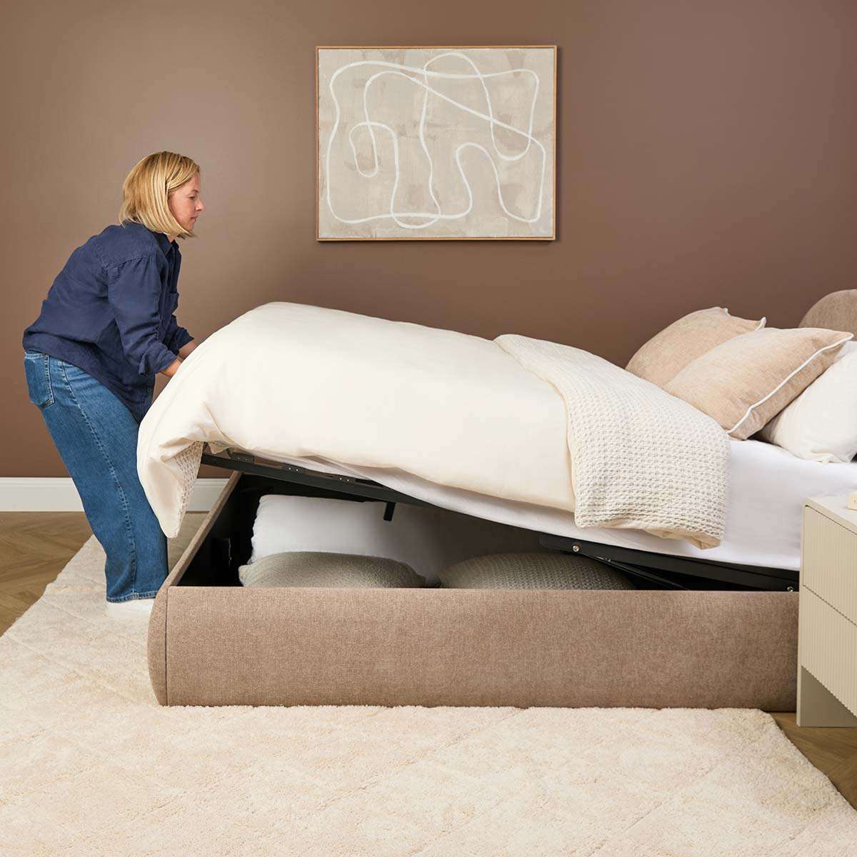 Tanner Storage Queen Bed - Beige - Image 8
