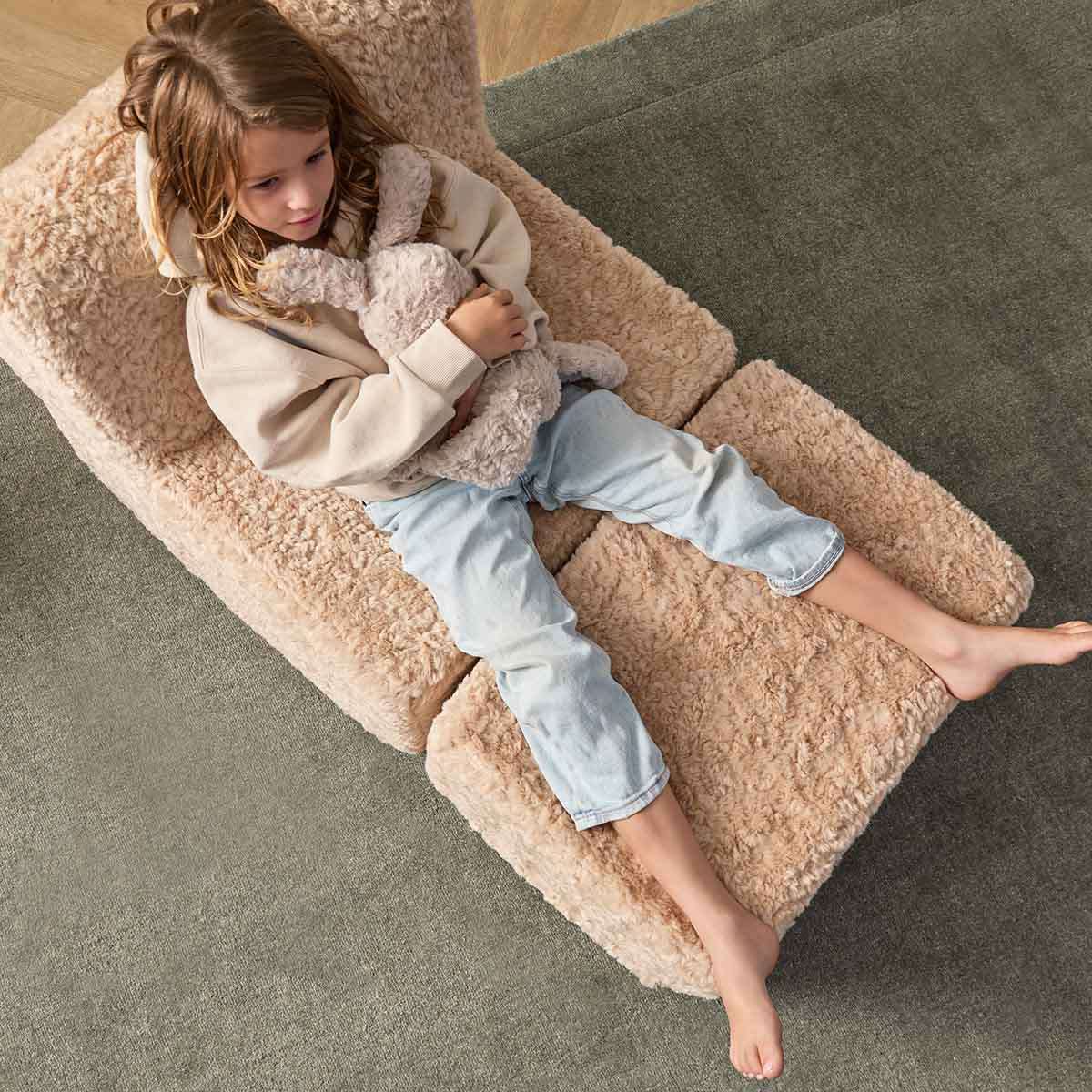 The Mini Chill Ottoman - Beige - Image 6