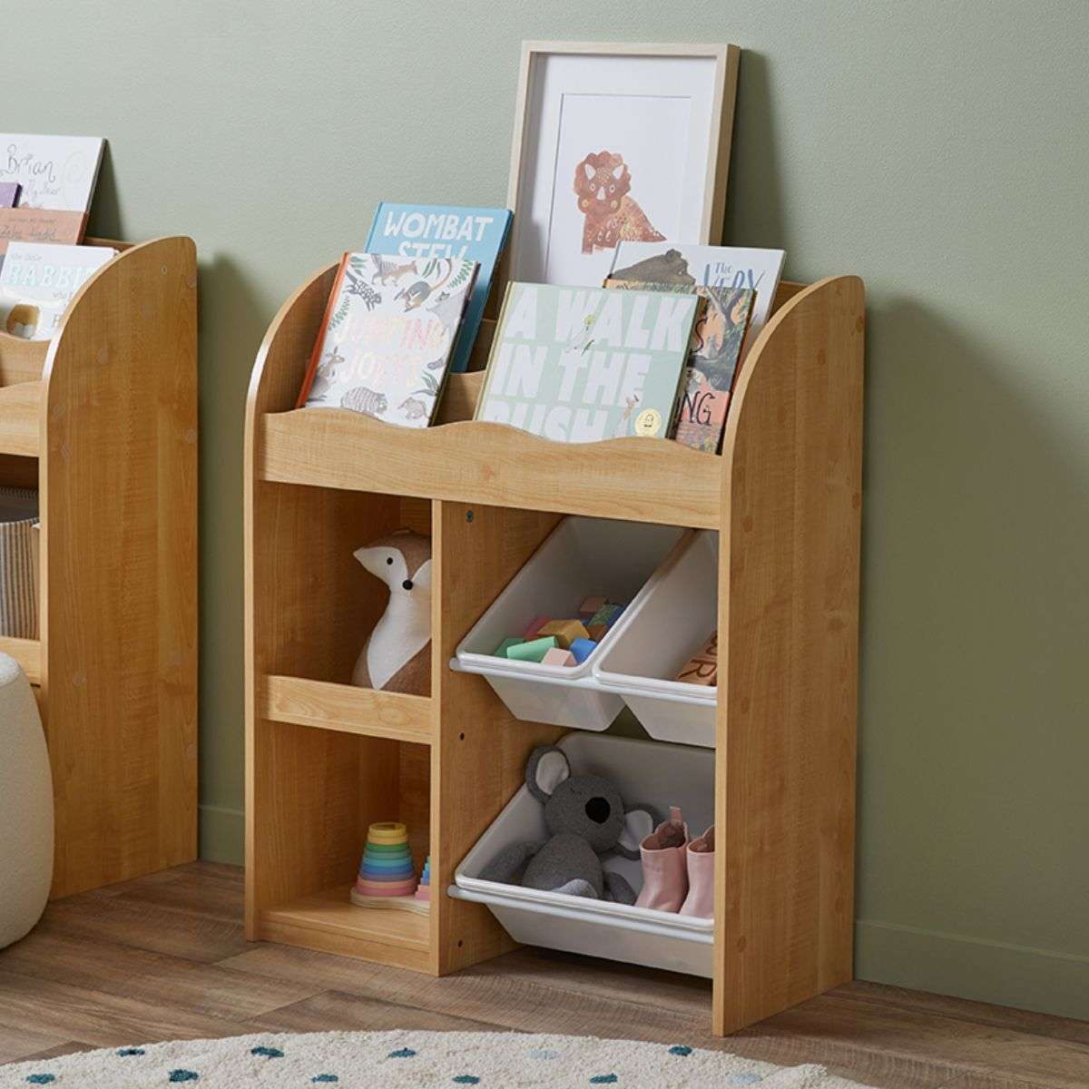 Theo Kids Bookshelf and Tub Organiser - Image 3