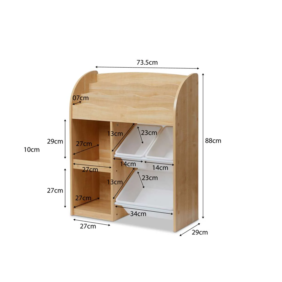 Theo Kids Bookshelf and Tub Organiser - Image 8