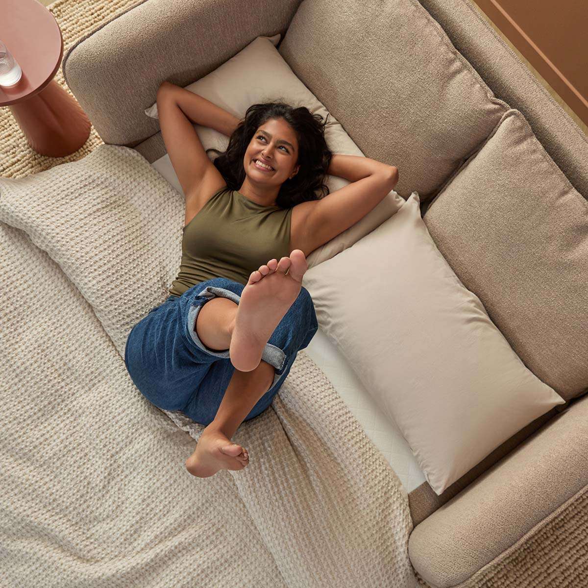 Tobie 2 Seater Sofa Bed - Natural - Image 12