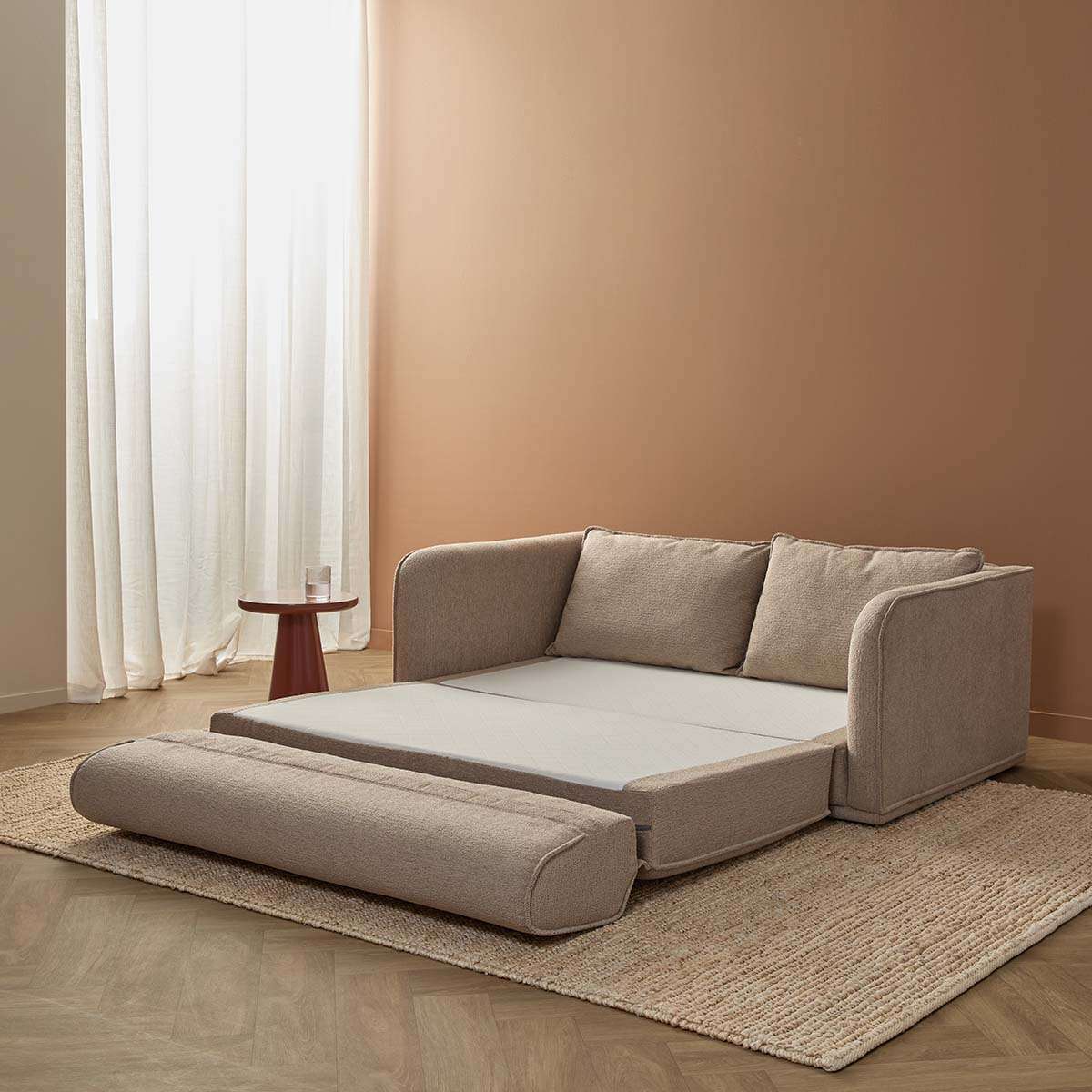 Tobie 2 Seater Sofa Bed - Natural - Image 3