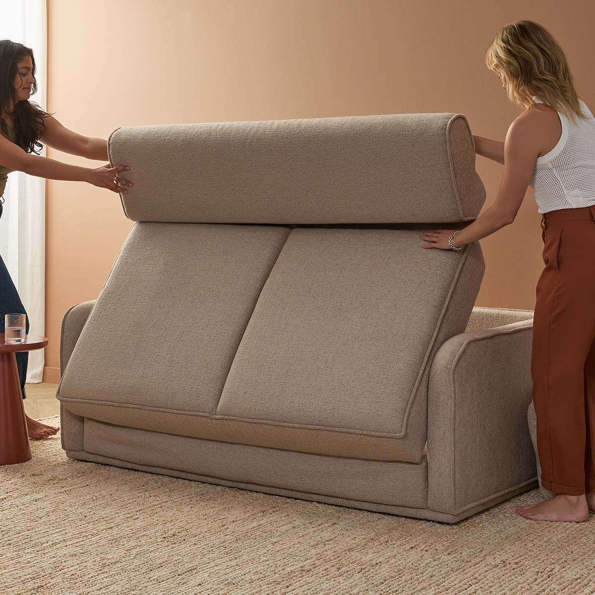 Tobie 2 Seater Sofa Bed - Natural - Image 7