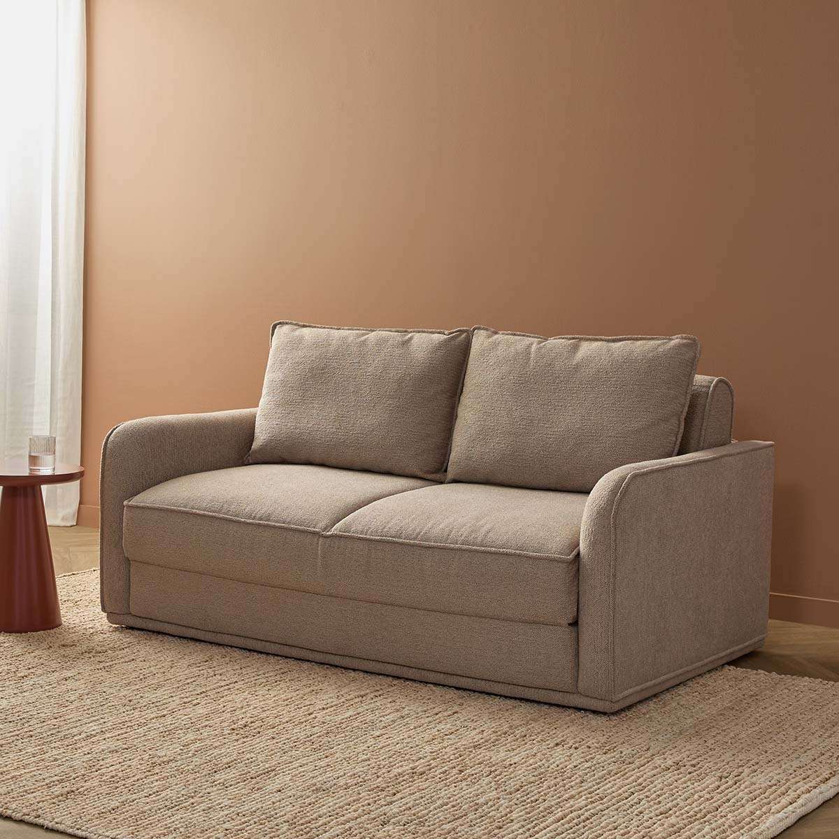 Tobie 2 Seater Sofa Bed - Natural - Image 8