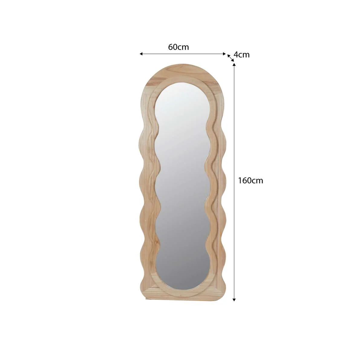 Wave Solid Wood Mirror - Image 7