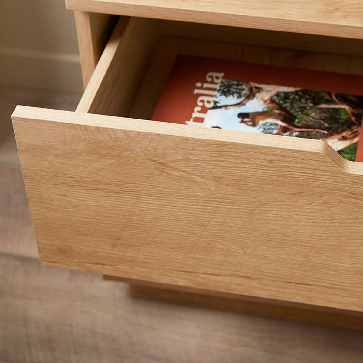 Zack Two Drawer Bedside Table - Natural - Image 4