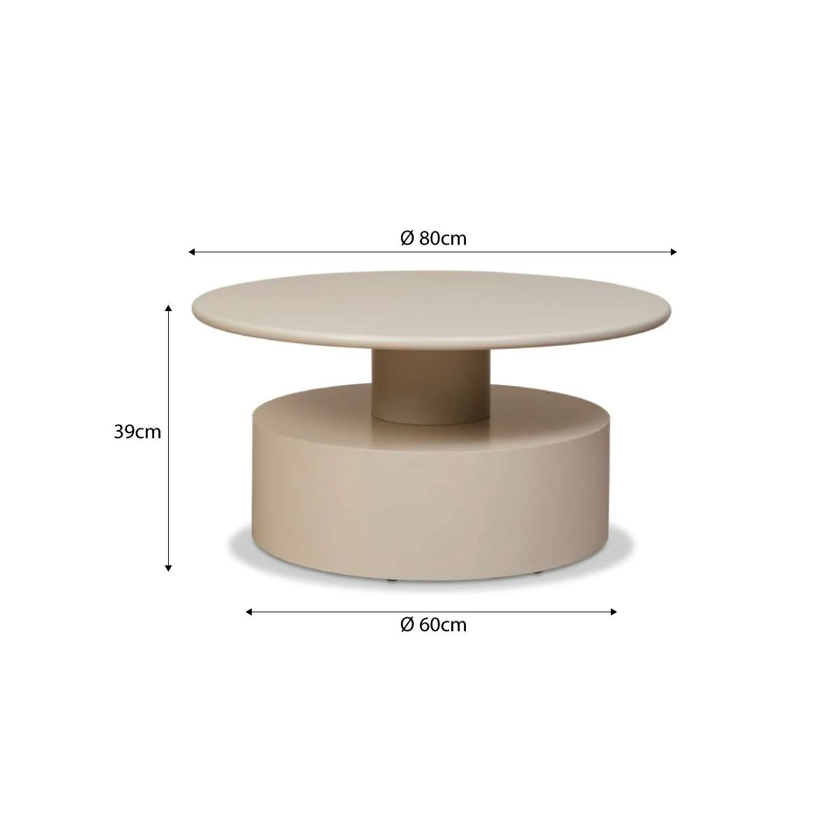 Zayne Coffee Table - Beige - Image 7