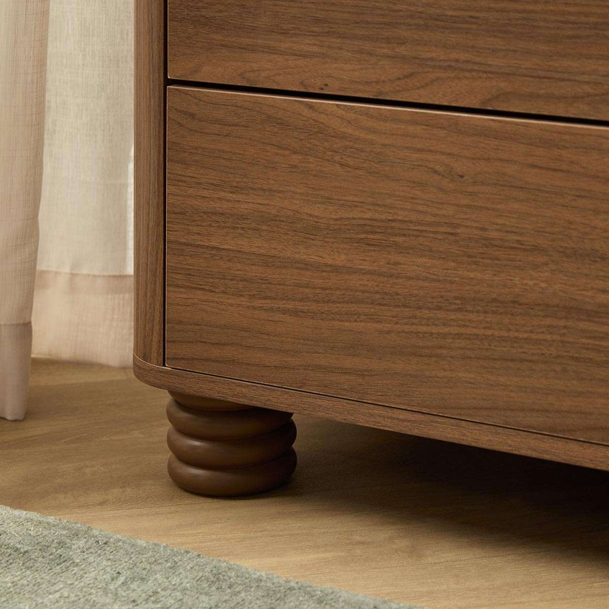 Ziggy Bedside Table - Walnut - Image 4