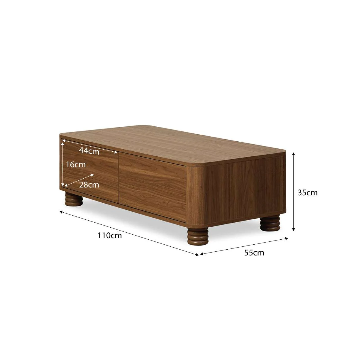 Ziggy Coffee Table - Walnut - Image 8