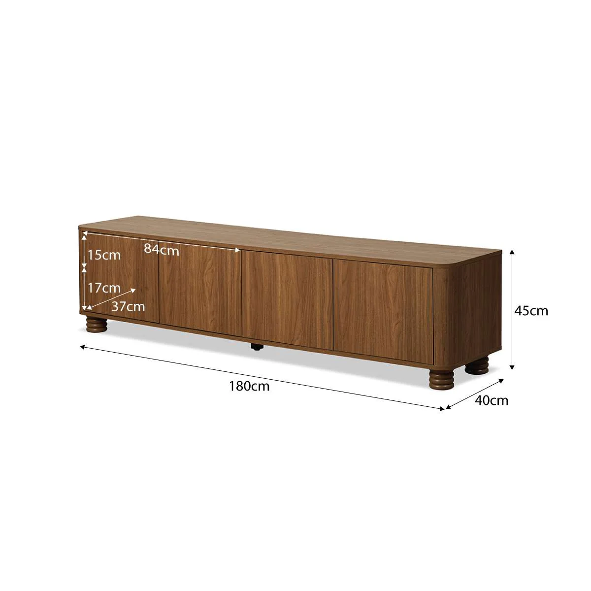 Ziggy Entertainment Unit - Walnut - Image 10